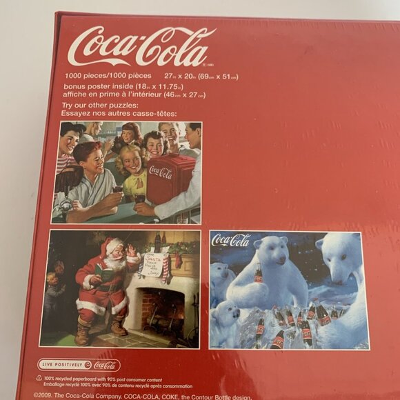 Coca Cola 1000 Piece Puzzle 1950s Soda Fountain Buffalo Games 2010 New Sealed - Picture 5 of 7
